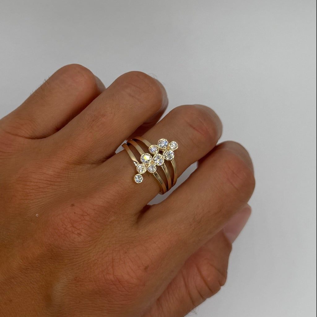 Bubble Bezel Cocktail Ring