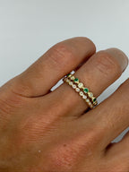 Emerald and Diamond Bezel Ring