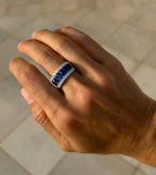Sapphire and Diamond Statement Band