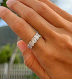 Oval Half Eternity Diamond Ring