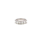 Emerald Cut Half Eternity Band
