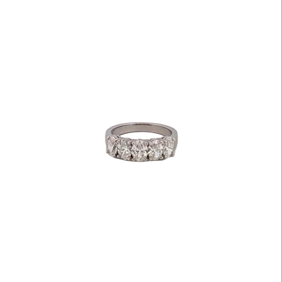 Oval Half Eternity Diamond Ring