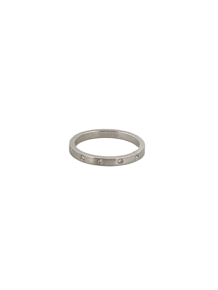 Dainty Flush Round Diamond Band