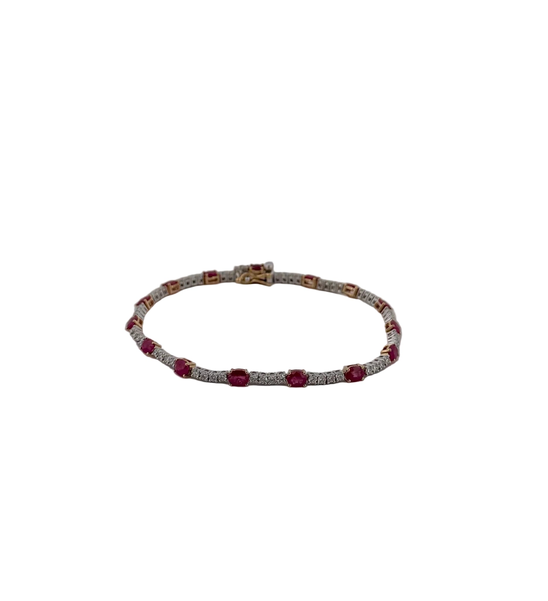 Ruby and Diamond Tennis Bracelet