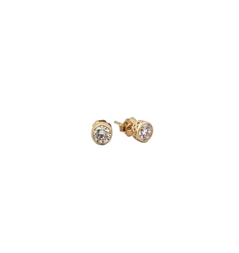 Bezel Set Lab Diamond Studs