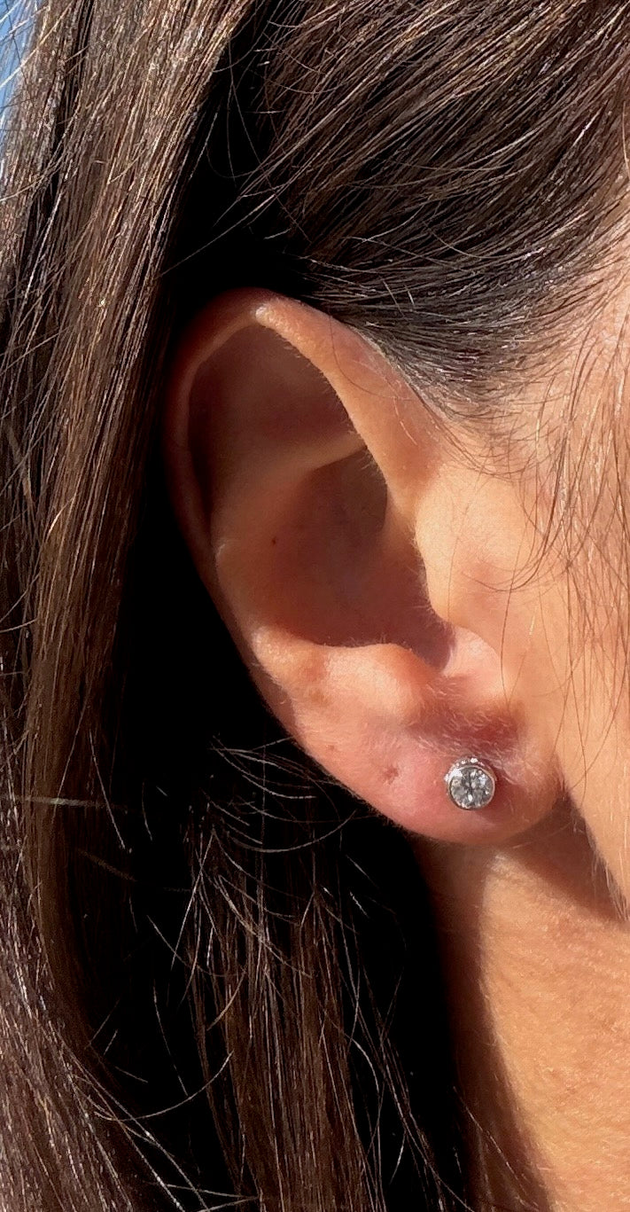 Bezel Set Lab Diamond Studs