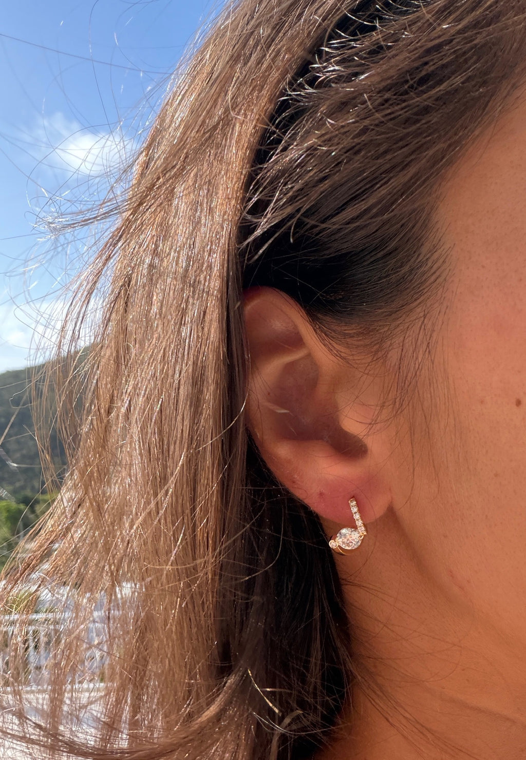 Lab Diamond Twist Hoops