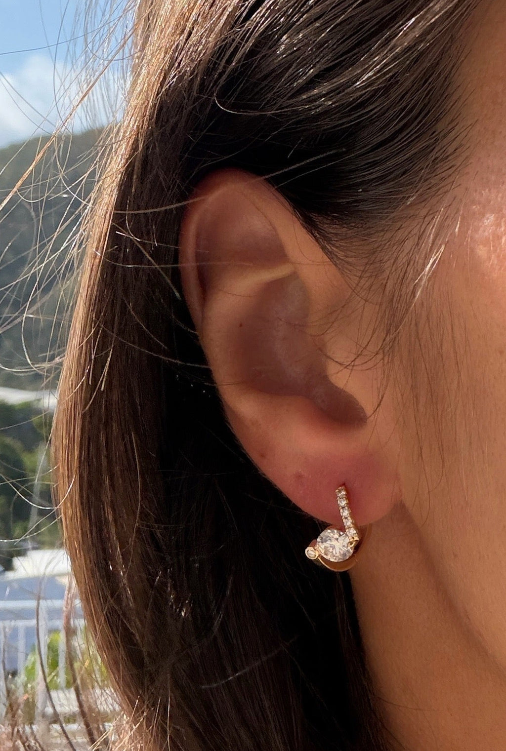 Lab Diamond Twist Hoops