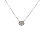 IGI Lab Oval Diamond Pendant Necklace