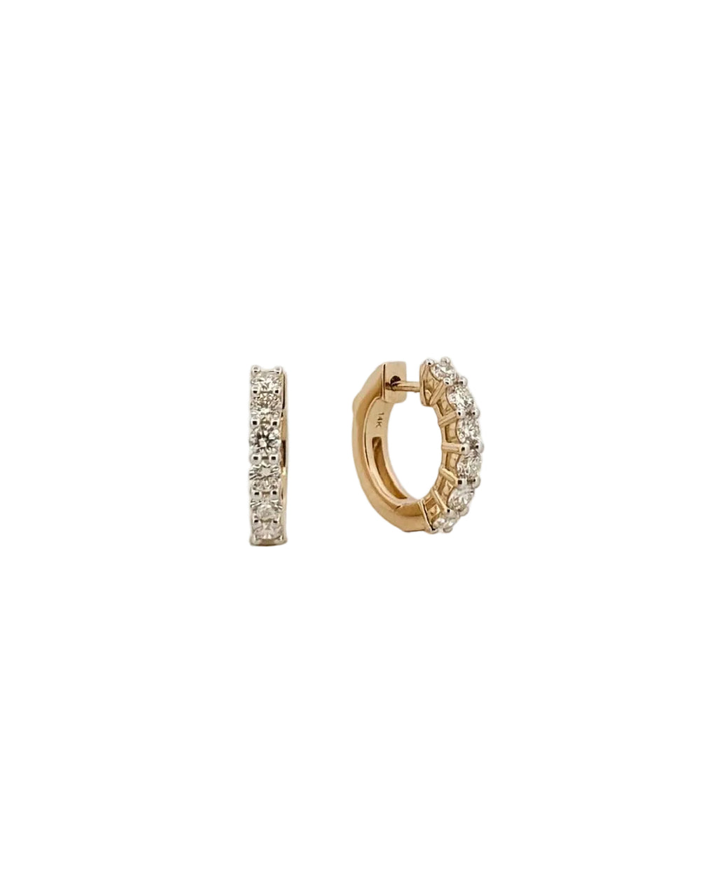 Medium Diamond Hoop Earrings