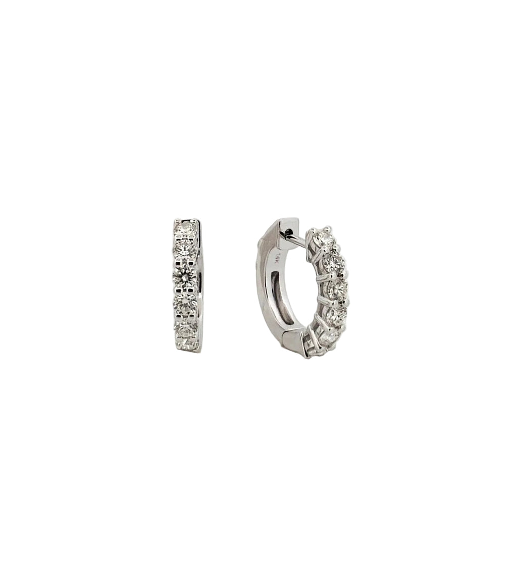 Medium Diamond Hoop Earrings