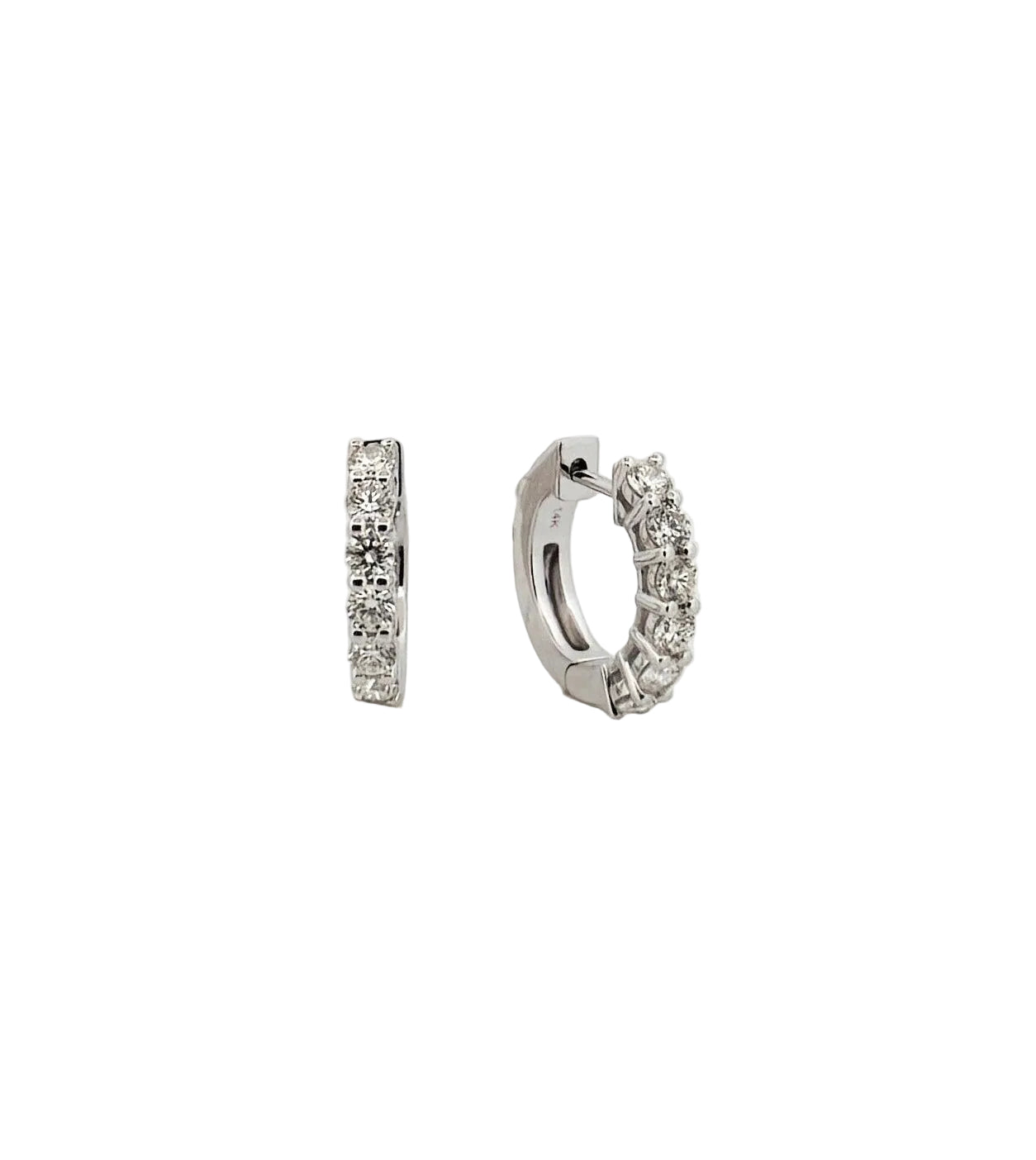 Medium Diamond Hoop Earrings