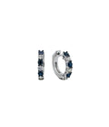 Sapphire and Diamond Hoop Earrings