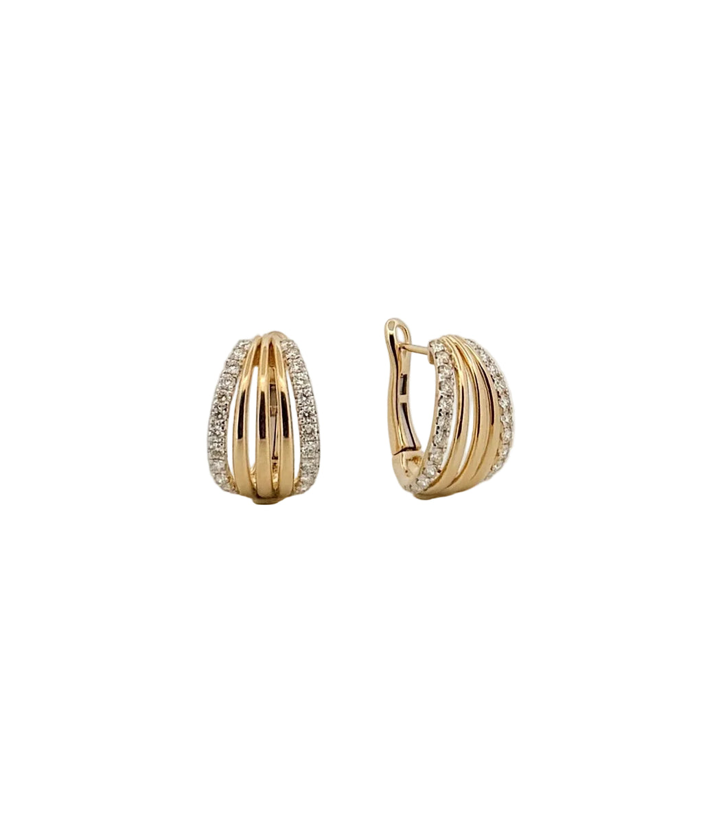 Five Row Hoop Earrings
