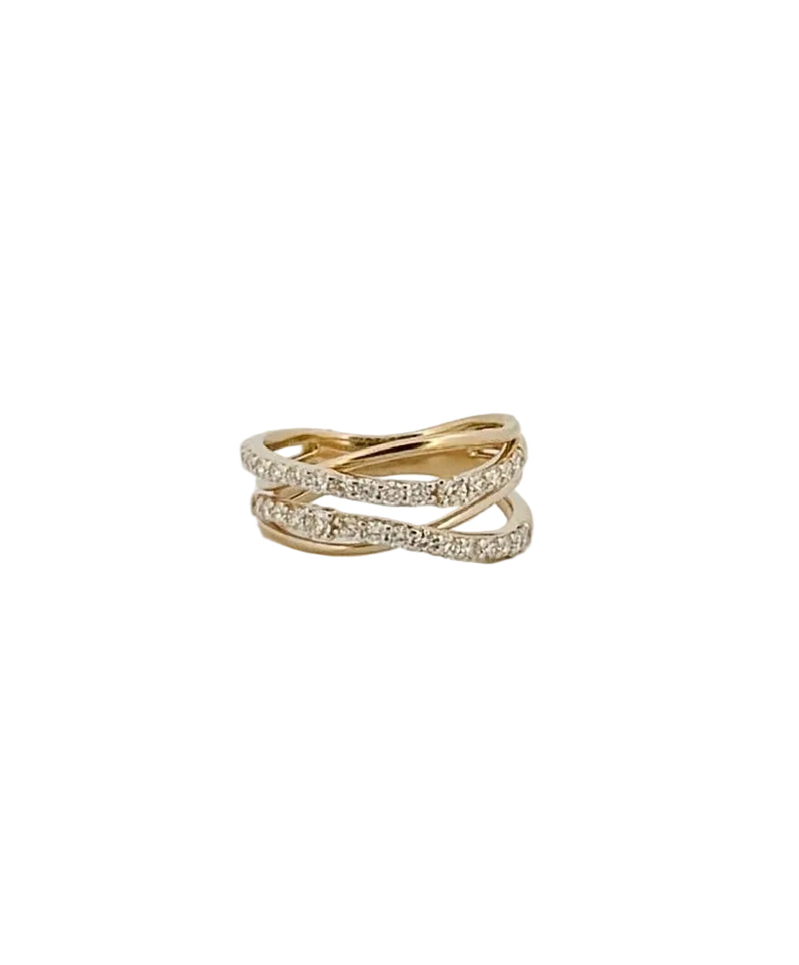 Layered Waves Ring
