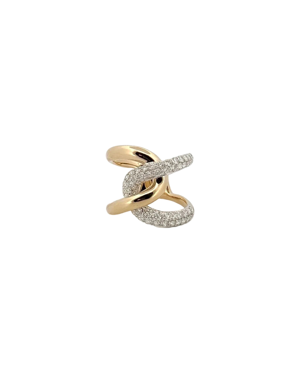 Intertwining Chunky Cocktail Ring