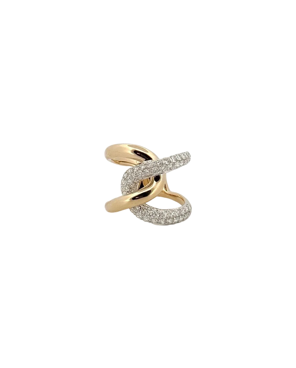 Intertwining Chunky Cocktail Ring