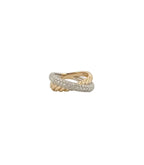 Diamond Criss-Cross Rope Ring