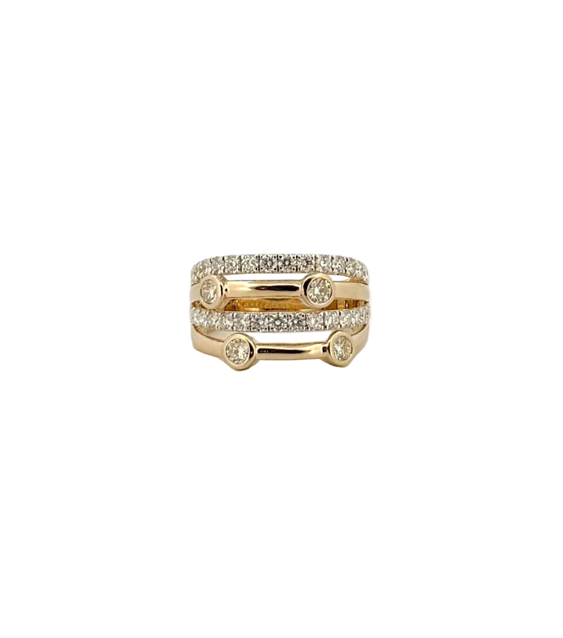 Pavé and Bezel Set Diamond Cocktail Ring - PREORDER