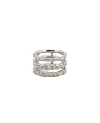 Three Layer Diamond Cocktail Ring