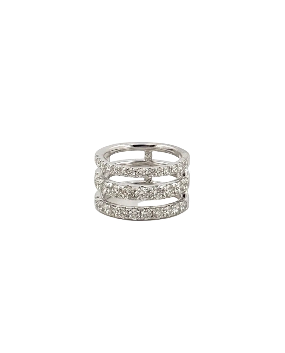 Three Layer Diamond Cocktail Ring