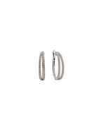 Double Hoop Diamond Earrings - PREORDER