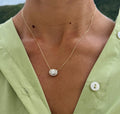 Oval Diamond Pendant Necklace with Halo - IGI Certified Lab Diamonds