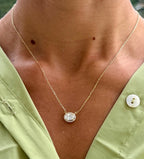 IGI Lab Oval Diamond Pendant Necklace