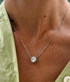 IGI Lab Diamond Pendant Bezel Necklace