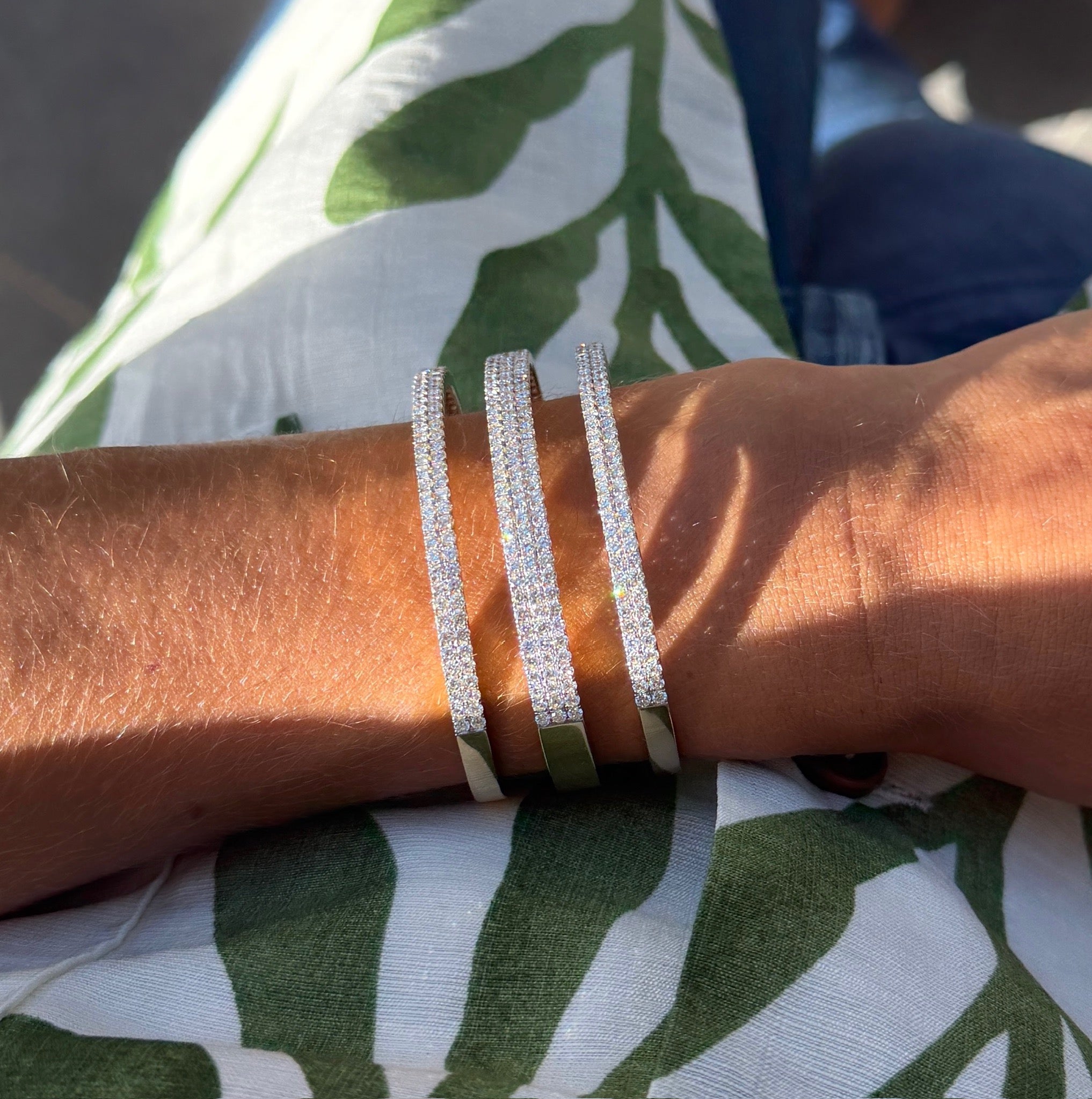 Three-Row Statement Diamond Cuff