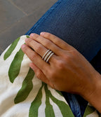 Three Layer Diamond Cocktail Ring