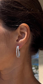 Double Hoop Diamond Earrings - PREORDER