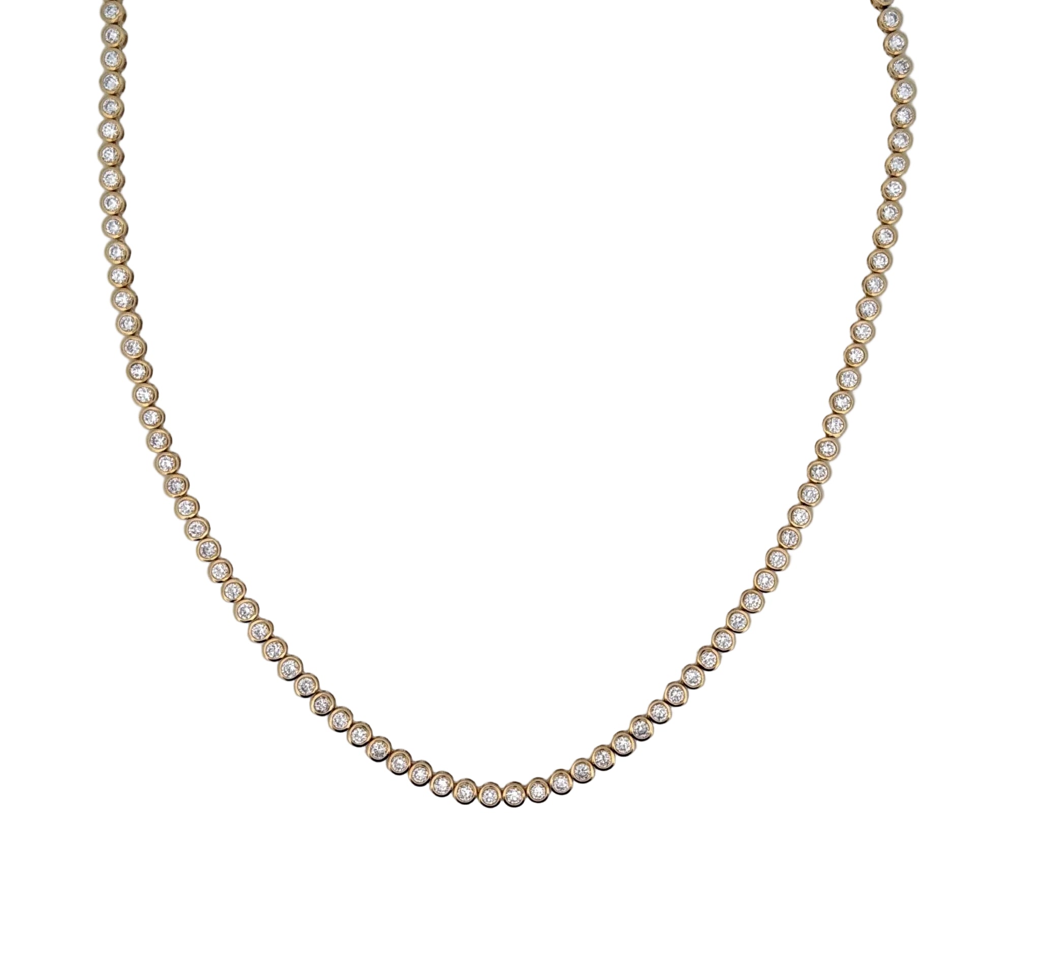 Lab Diamond Bezel Tennis Necklace
