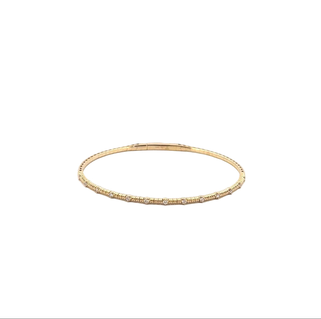 14kt Mini Round Diamond Station Flexi