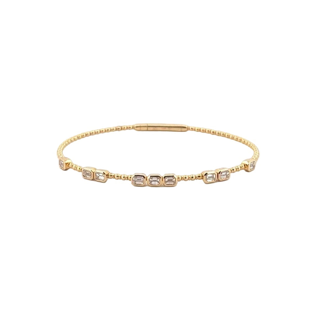 Flexi Bangle with Emerald Cut Diamonds