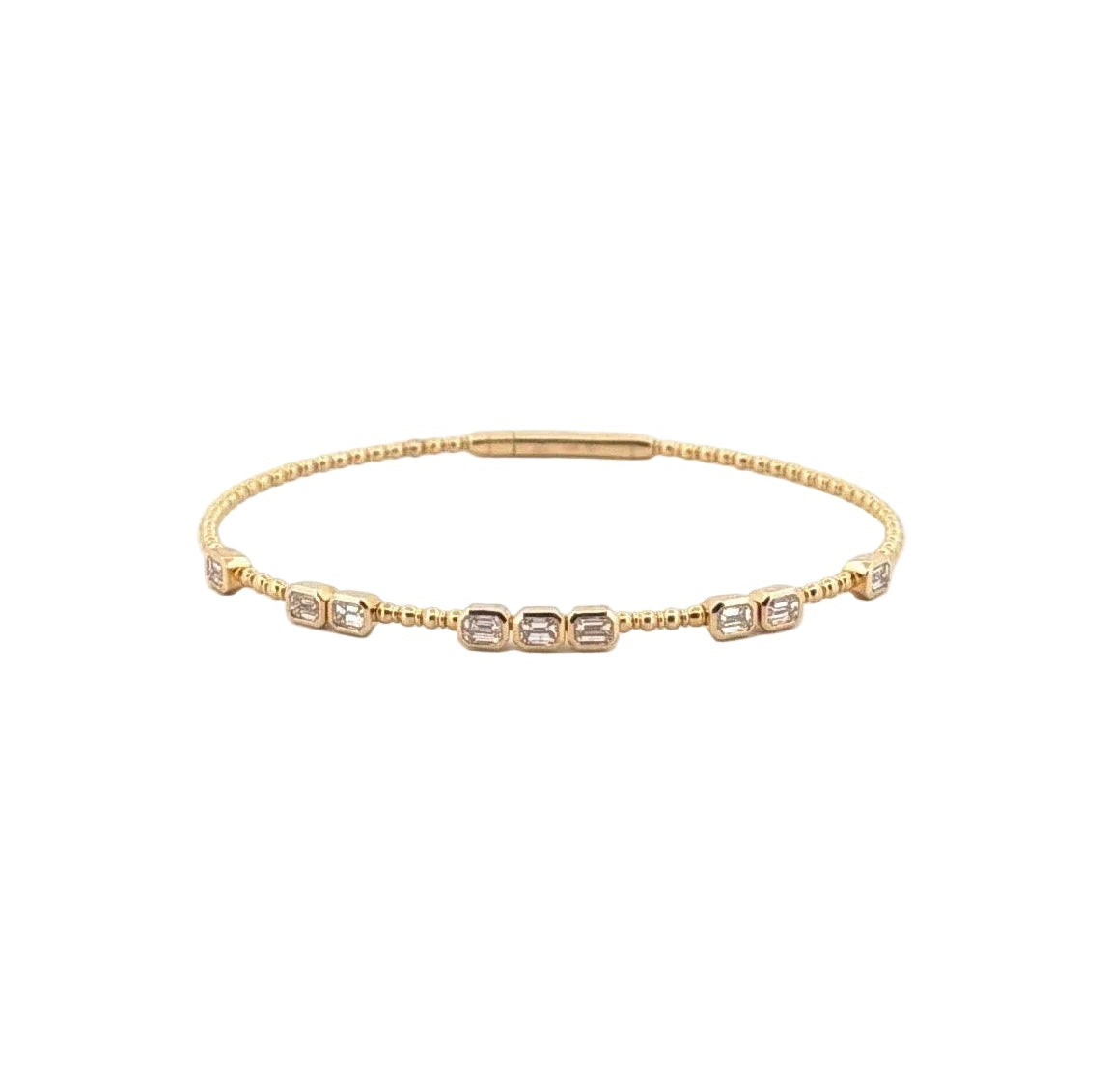 Flexi Bangle with Emerald Cut Diamonds
