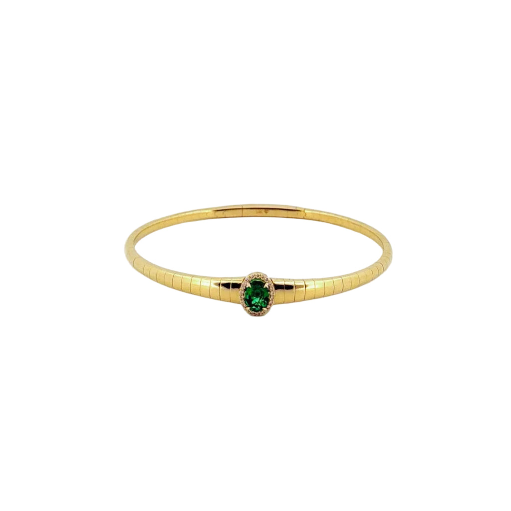Oval Emerald bangle