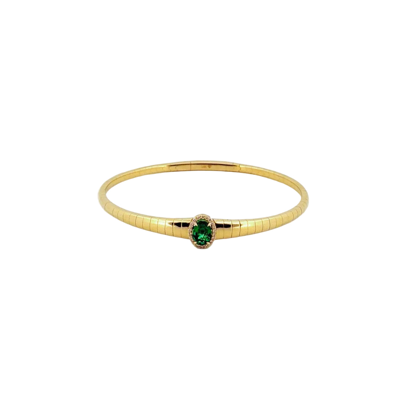 Oval Emerald bangle