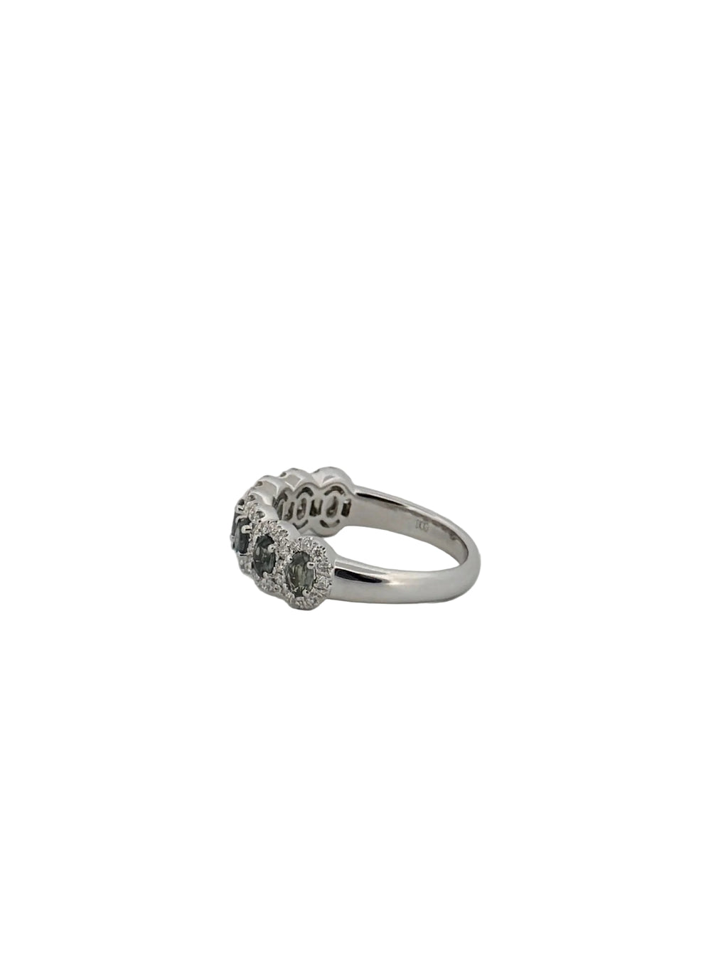GIA Alexandrite Ring with Diamond Halos