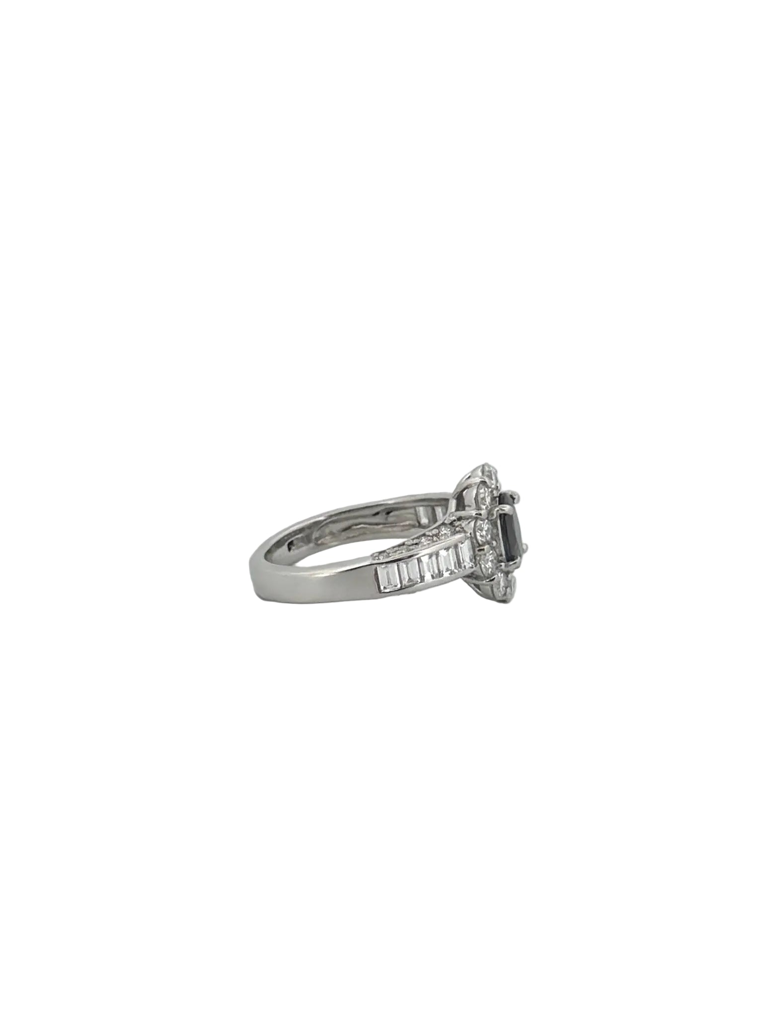 GIA Alexandrite Ring with Diamond Halo