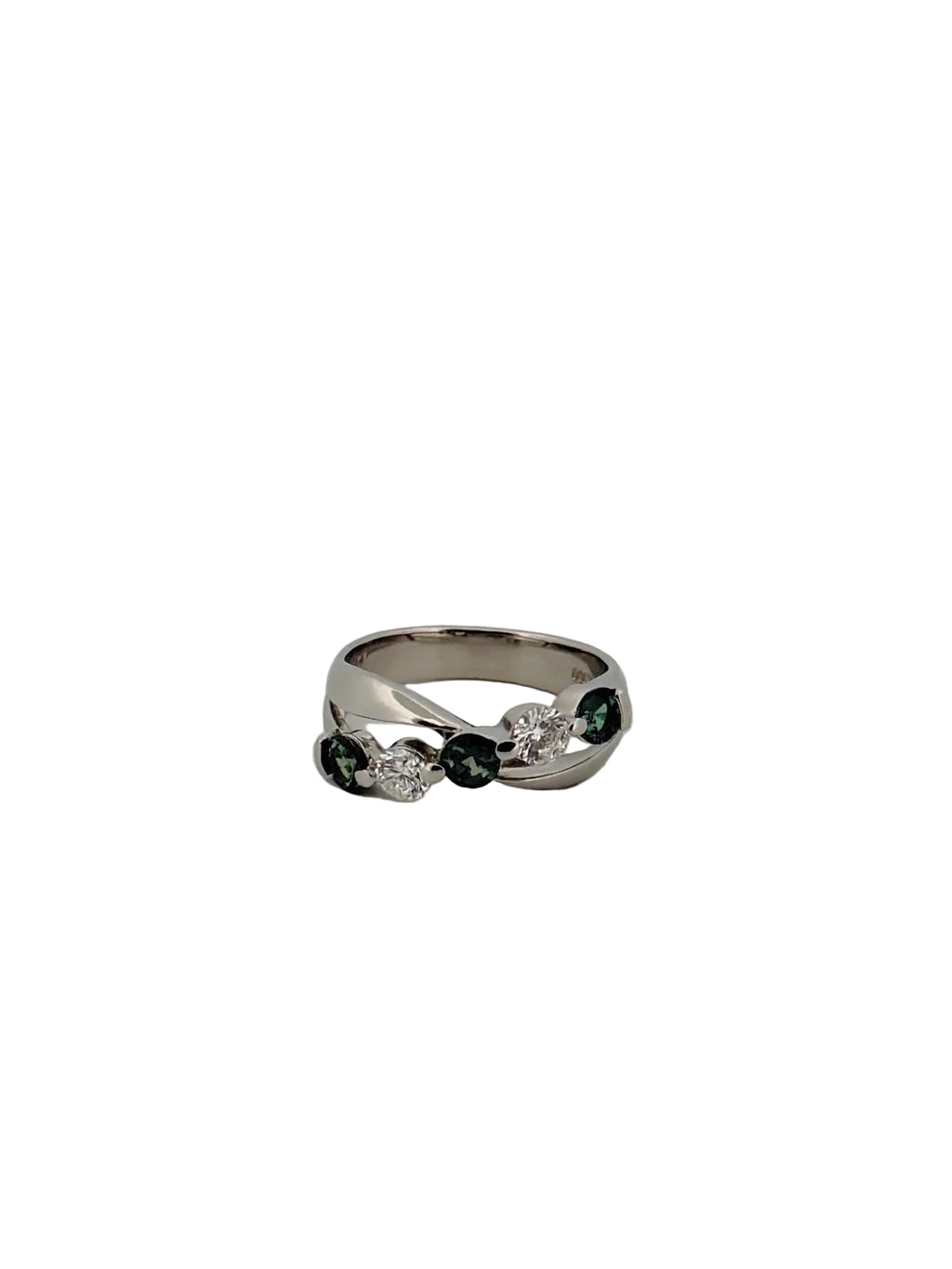 GIA Alexandrite and Diamond Infinity Ring