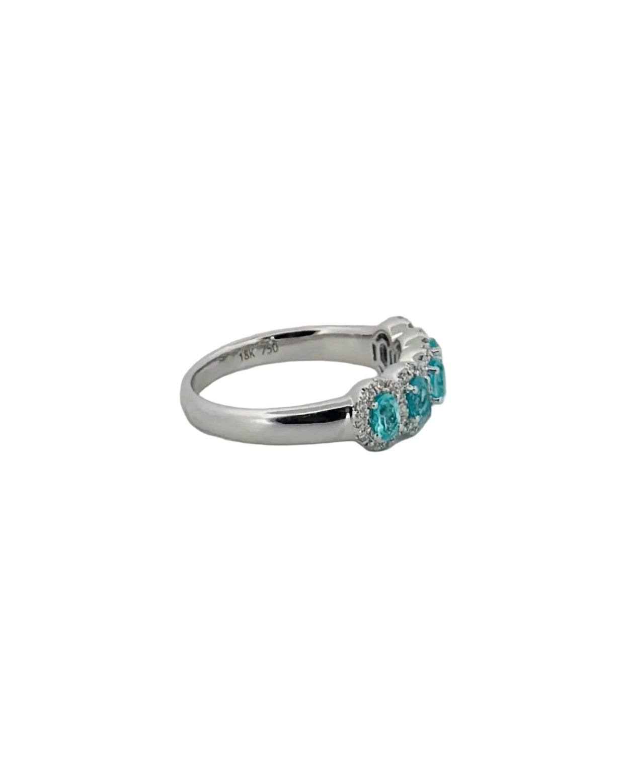 GIA Paraíba Tourmaline 5 Stone Ring