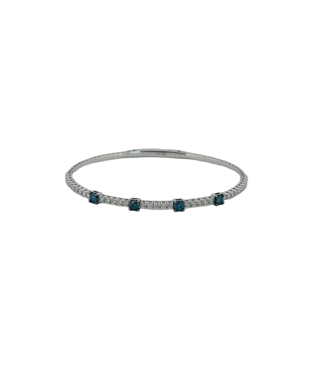 Blue Diamond Station Flexi Bangle