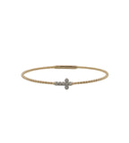 Diamond Mini Cross Flexi Bangle - PREORDER