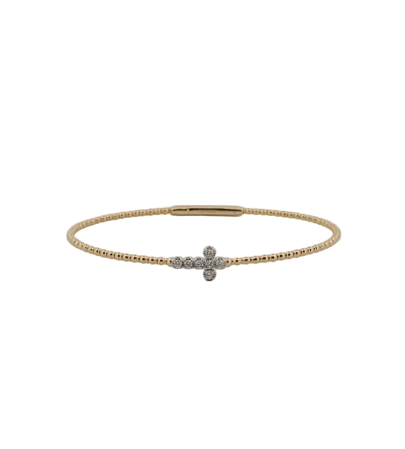 Diamond Mini Cross Flexi Bangle - PREORDER