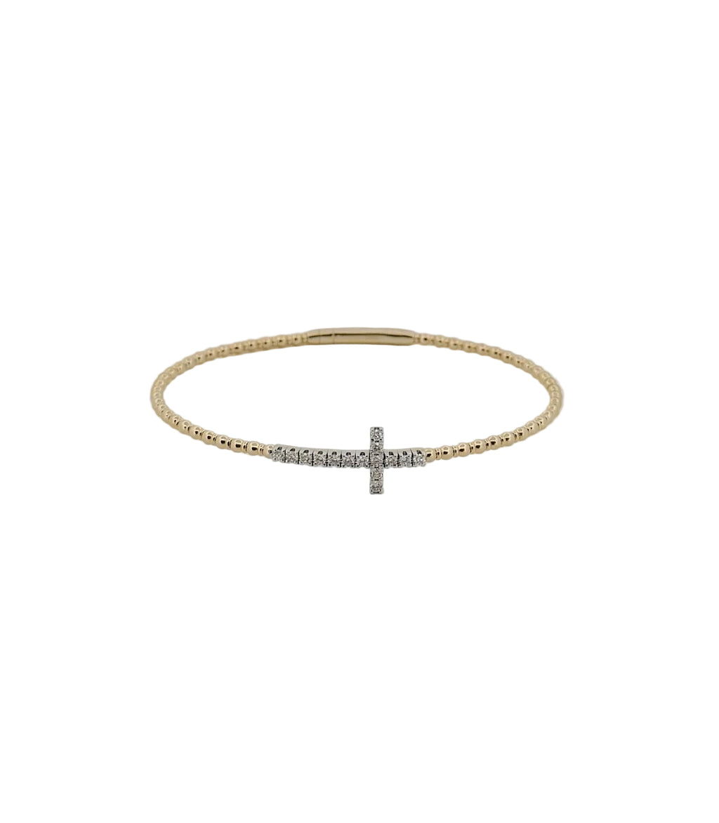 Diamond Cross Flexi Bangle