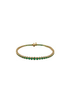 Bezel Emerald Tennis Bracelet