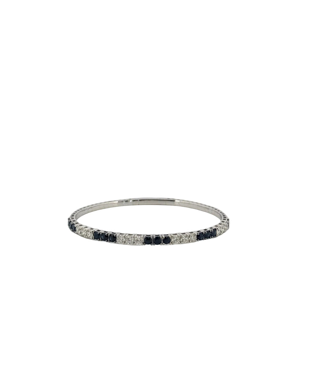 Sapphire & Diamond Flexi Bangle