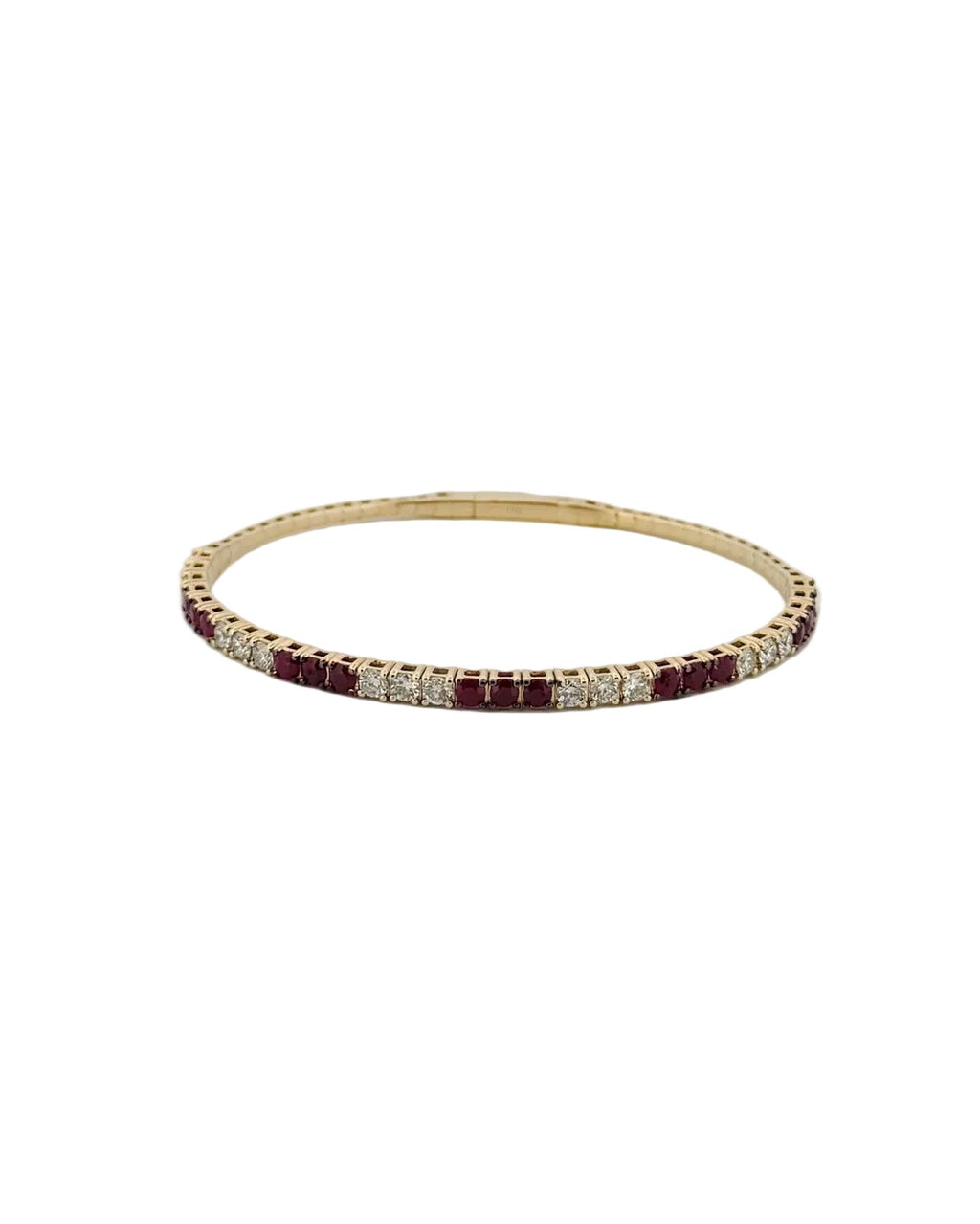 Ruby & Diamond Flexi Bangle