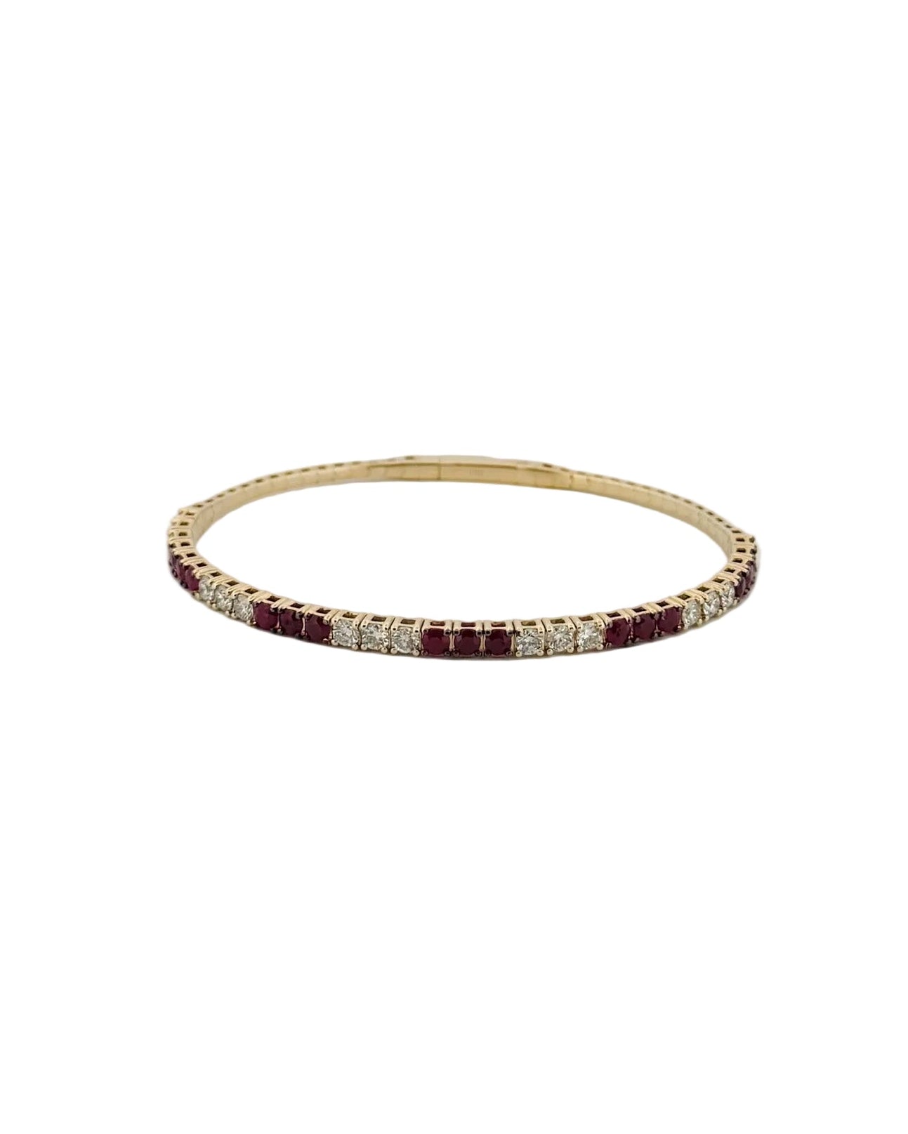 Ruby & Diamond Flexi Bangle